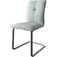 DELIFE Maddy-Flex Cantilever Chair Flat Black Stripes Mint