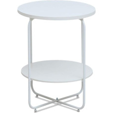 CAFIEDR Nordic Round Coffee Table 2-Tier Coffee Table Living Room Sofa Table Multifunctional Coffee Table Black/White, White