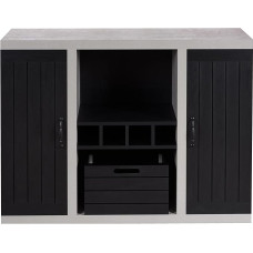 HOMES: Inside + Out Houses: Interior + fgi-1777 C21 Cato Industrial Buffet, Distressed Walnut and Cement Industrial Black/Cement