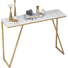 CAFIEDR Coffee Table, Simple Sofa Table, Stainless Steel Console Table, Entrance Table for Foyer, Hallway, Living Room, Robust and Durable