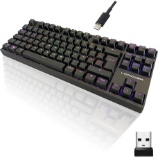 LC-POWER Mechanical Gaming Keyboard with TKL Layout and RGB Lighting LC-KEY-MECH-2-RGB-C-W