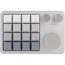 KiiBoom Cybrix 16 VIA Programmable Macro Pad - 16 Keys + 3 Buttons, Type-C Numpad Made of Aluminium, Hot-Swappable PCB, RGB Keyboard, Lightweight & Portable Numeric Keyboard for Windows & Mac (Silver)