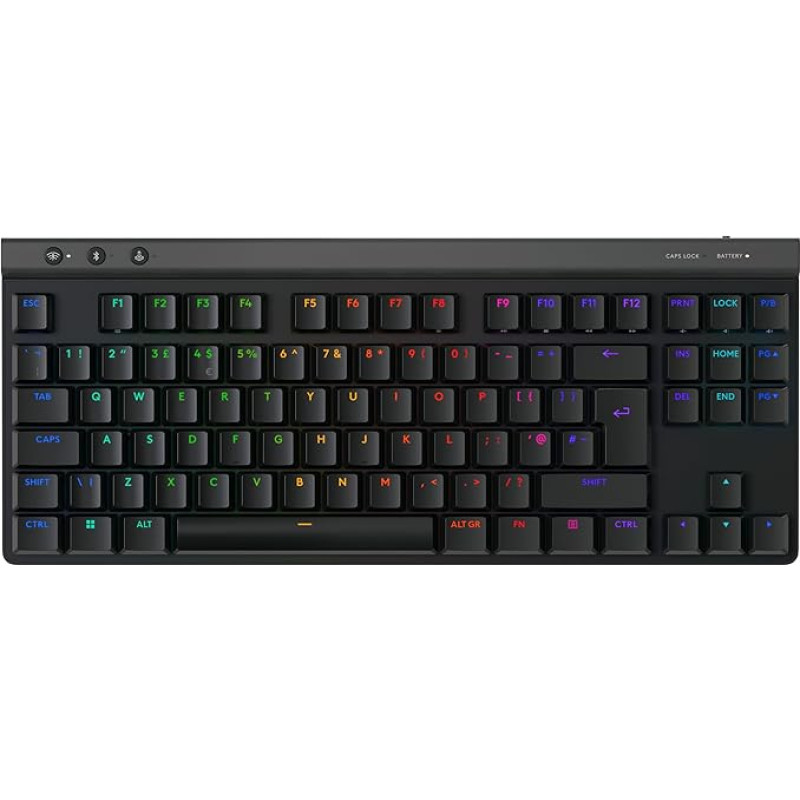 Logitech G G515 Lightspeed TKL Wireless Keyboard (US INTL) (Blue | Tactile) - Black