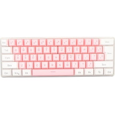 Bewinner 60% Wired Gaming Keyboard, RGB Backlit Keyboard, Imitation Mechanical Technology, Compact Keyboard with 61 Keys for Gaming Typing (White