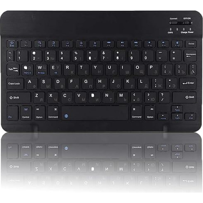 Bewinner 10,1-tolline venekeelne traadita klaviatuur, 80 klahvi Dune Ultra Wide veekindel tolmukindel Bluetooth universaalne klaviatuur Windows/Android/OS jaoks