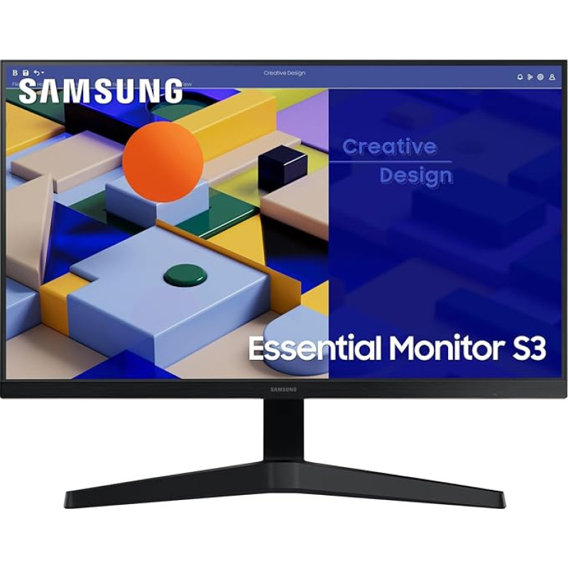 Samsung S31C Essential Monitor S27C314EAU 27 Inch IPS Panel Full HD Resolution Eco Saving Plus AMD FreeSync 5ms Response Time 75Hz Refresh Rate Black