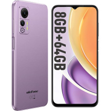 Ulefone nutitelefon ilma lepinguta, Note 14 Pro 64GB + 8GB / 128GB laiendatav mobiiltelefon Odav 4500mAh 6,52-tolline ekraan 13MP + 5MP kaamera Android 12 4G Dual SIM 3 kaardipesa Face ID GPS OTG Type-C