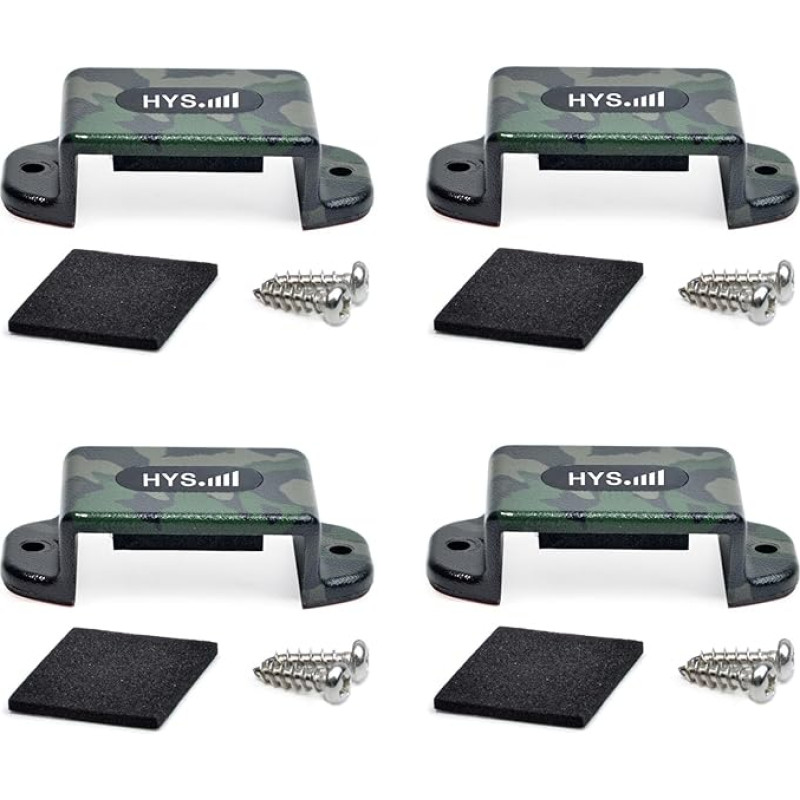 HYS Car Radio Mount, käeshoitava raadio paigaldus, mis ühildub Motorola Baofeng Yaesu Midlandiga, mis tahes Walkie Talkie'ga koos tagaklambriga (4 Pack, roheline)