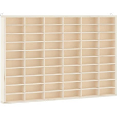 vidaXL Wall Display Cabinet, Collector's Display Cabinet with 60 Compartments, Hanging Display Case for Living Room, Dining Room, Bedroom, Wall Shelf, Display Cabinet, Decoration