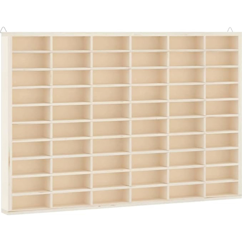 vidaXL Wall Display Cabinet, Collector's Display Cabinet with 60 Compartments, Hanging Display Case for Living Room, Dining Room, Bedroom, Wall Shelf, Display Cabinet, Decoration