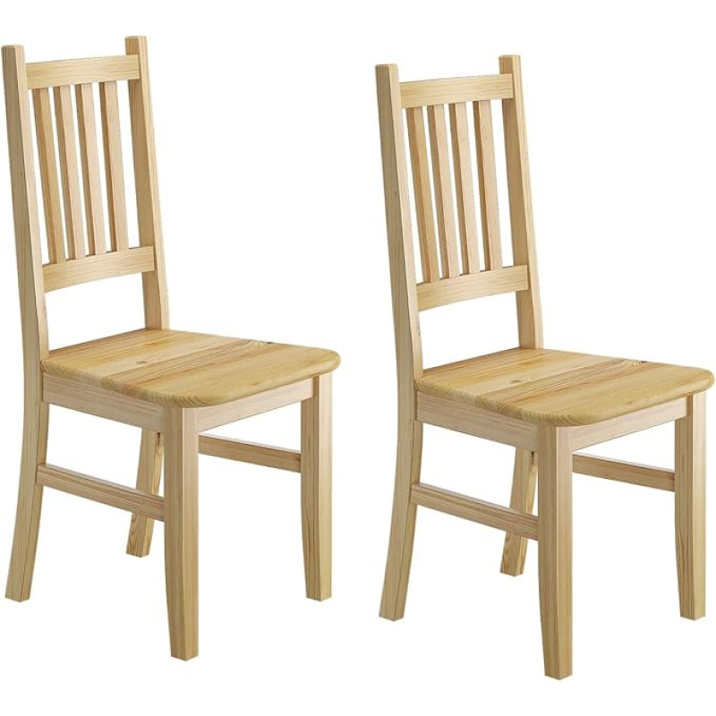 Eris 90.71-01-D Kitchen Chair Solid Wood Pine Set