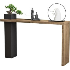 HARELA Modern Console Table, Wooden Hallway Table, Small Exhibition Table, Rectangular Sofa Table Behind the Couch, for Entrance, Hallway, Front Room, Living Room (Wood Colour, 140 cm / 55.1 inches)