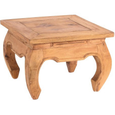 Maha 50 Vintage Design Opium Table, 50 x 35 cm (L x H), Mahogany, Asian Side Table, Coffee Table, Side Table Made of Solid Wood, Colour: 08 Honey-Coloured Waxed