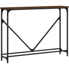 Makastle Console Table, Hallway Table, Decorative Table, Living Room and Bedroom, Standing Shelf, Side Table, Sofa Table, Entrance Table Behind Sofa, Brown Oak Look, 102 x 22.5 x 75 cm, Wood Material