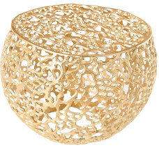riess-ambiente.de Filigree Design Coffee Table Abstract Leaf 50 cm Gold Handmade