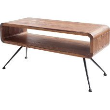 invicta INTERIOR Alpha Designer Coffee Table 100 cm Sheesham Wooden Table Living Room Table Retro Solid Wood