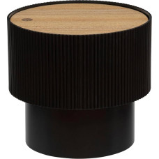 ATMOSPHERA CREATEUR D'INTERIEUR Enola Black Ash Veneer Coffee Table D 38.5cm