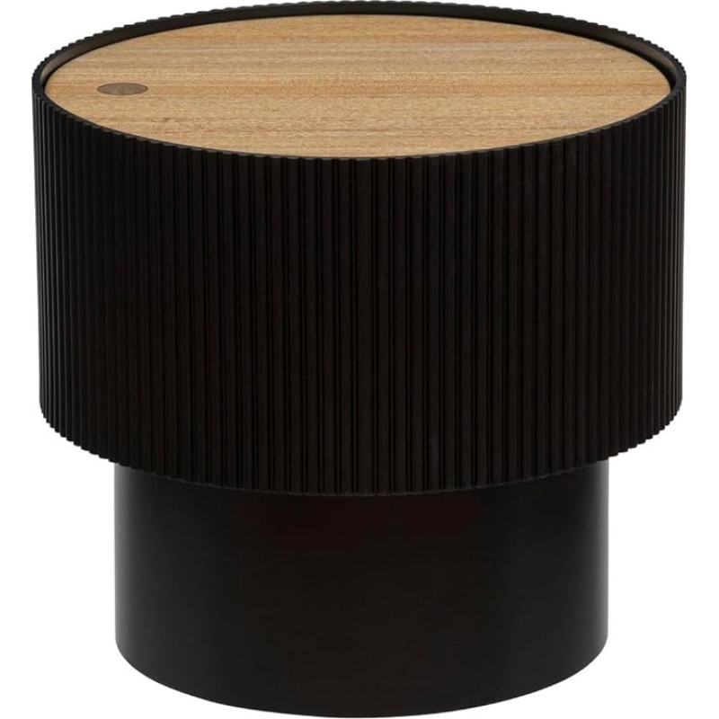 ATMOSPHERA CREATEUR D'INTERIEUR Enola Black Ash Veneer Coffee Table D 38.5cm