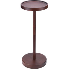 EVERBBKING Solid Acacia Wood Side Table Drinks Table Cocktail Table Small Round Table 22