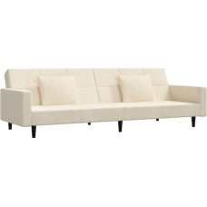 ULUYYUC Balcony Sofa Couch Small Reading Chair Garden Sofas - Sofa Bed 2-Seater with 2 Cushions Cream Velvet for Kitchen Bedroom Living Room Dining Room