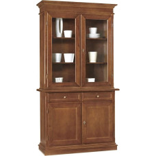 Mar.c.a. Design - Elegant Living Room Display Cabinet in Poplar Wood with 2 Doors - Made in Italy - Dimensions 105 x 42 x 205 cm
