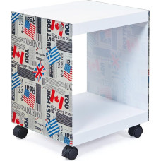 Interlink 20040014 Flagcube Table Glass Multi-Coloured 33 5 x 38 x 46 cm