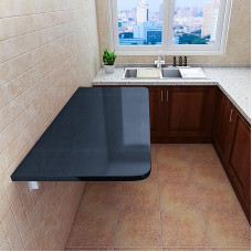 Foldable Wall-Mounted Dining Table - Space-Saving Drop-Leaf Desk for Kitchen Laundry Restaurant Office - Compact & Versatile Folding Table for Small Spaces