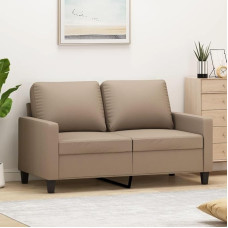CIADAZ 359136 2-Seater Sofa Cappuccino Brown 120 cm Faux Leather, Sofas & Couches, Sofa Living Room, Sofa for Teenager's Room, Relax Sofa, Sofa for Bedroom, Upholstered Sofa