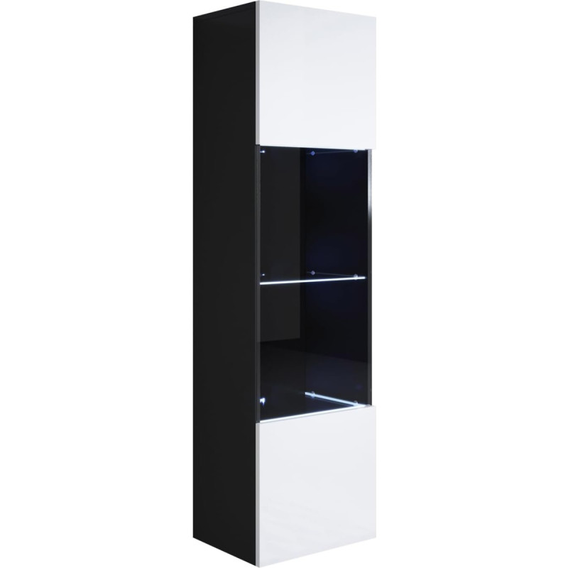 Muebles Bonitos Hanging Cabinet Luke Model V6 Black White (40 x 165 cm)