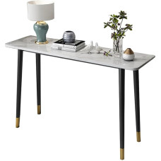 ZKBDBWTR Couchtisch Marmor, Konsolentisch, Ablageregal, Schmaler Beistelltisch Im Wohnzimmer, Sofatisch Im Flur, Einfacher Zusammenbau(140cm/55.1in)