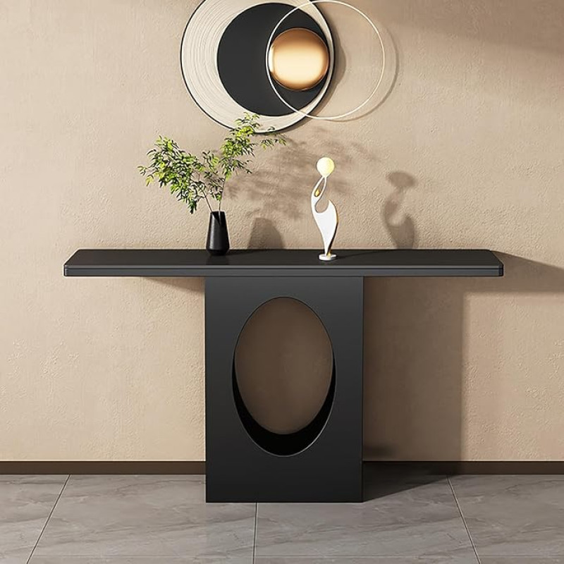 Eingangstisch, moderner einzigartiger Konsolentisch hinter der Couch, Sofatisch, kleiner Eingangstisch mit Metallbeinen, Akzentmöbel für Eingangsbereich, Flur, Wohnzimmer