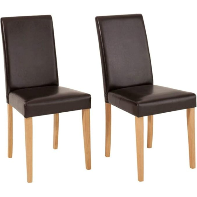 Loft24 A/S Set of 2 Dining Room Chairs, Kitchen Chairs, Recliner Chairs, Upholstered Chairs, Kitchen, Dining Room, Wooden Legs, Faux