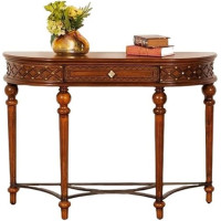 loeusjfnr Foyer-Sofatisch Schmal Retro-Eingangstisch Aus Massivem Holz, Foyer, Halbrunder Eingangstisch, Schlafzimmer-Aufbewahrungstisch Langer Sofatisch mit Regalen