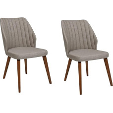 furni24 Set of 2 Dining Room Chairs, Kitchen Chairs, Living Room Chairs, Upholstered Chairs, Design Chair, 5 cm, Foam