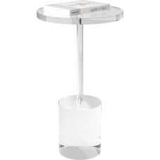 DigDozer Beistelltisch aus Acryl, moderner, minimalistischer Beistelltisch aus Acryl, klarer Beistelltisch für Wohnzimmer, Schlafzimmer, Büro, Getränketisch (30,5 cm D x 30,5 cm B x 53,3 cm H,