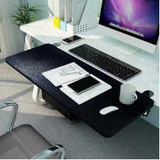 Ergonomische 90° verstellbare Tastatur-Schreibtischablage, faltbar, Computer-Maus-Unterstützung, Holz, Büroverlängerung für Arbeit und Gaming, Größen 55, 65, 75 x 25 cm