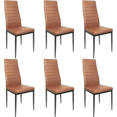 LANTUS Dining Chairs, SGS Approved, Dining Chairs Thick Upholstery Chairs for Dining Room Modern Dining Chairs (6 Pieces (Brown))