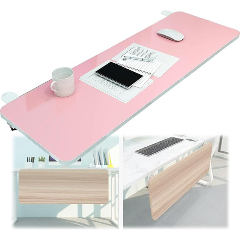 Verstellbare 90°-Computertastaturablage 55 65 75 x 25 cm Holz-Schreibtischverlängerung mit C-Klemme ohne Bohren ergonomisches Bürozubehör für Tippen und Spielen