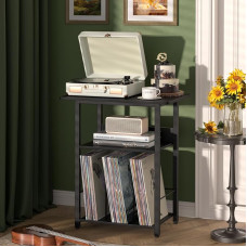 LELELINKY Slim Turntable Stand - Black