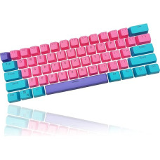 Owpkeenthy WHYSP 61 PBT Keycaps for 60% Keyboard Keycaps Backlight Set for Cherry MX and Gateron Switches, 60% Mechanical Keyboard (Rose)