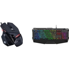 Mad Catz R.A.T. 4+ Optical Gaming Mouse, Black & Sharkoon Skiller SGK4 Gaming Keyboard RGB, N-Key Rollover, (German Keyboard Layout)