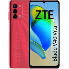 ZTE Blade V40 Vita nutitelefon, 6,74-tolline, HD+, 90Hz, 4GB RAM, 128GB mälu, 5130mAh aku, kiirlaadimine 22,5W, kolmekordne kaamera 48MP, NFC, punane