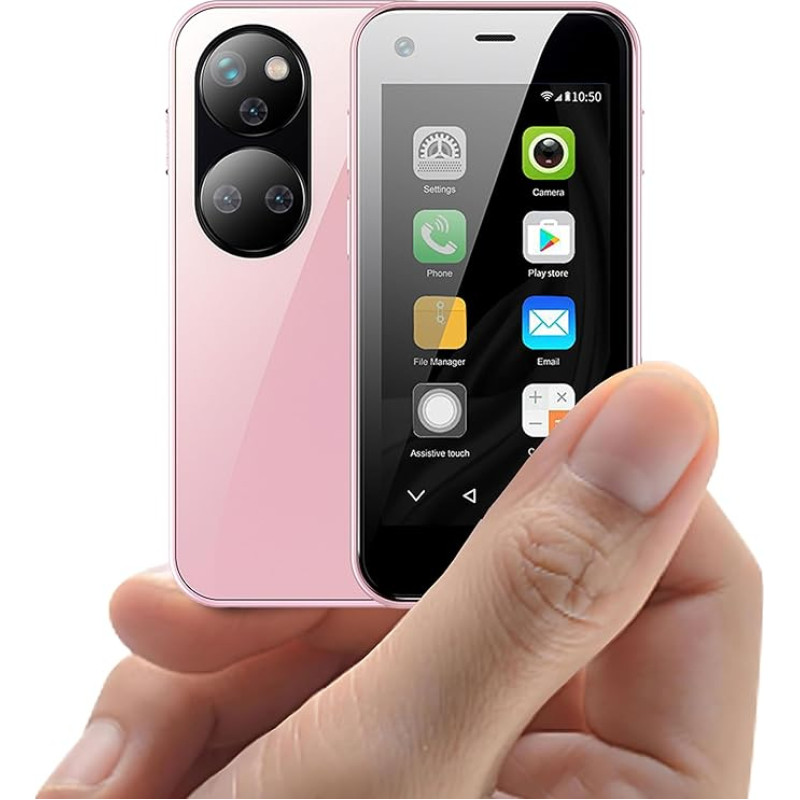 Hipipooo Mini 3G lukustamata telefon, 2,5-tolline Android 6.0 1580 mAh nutitelefon, 1 GB + 8 GB (roosa)