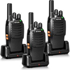 Retevis H777 raadio, PMR Walkie Talkie, 3 komplekt, litsentsivabad, vastupidavad, USB-C ja USB-laadimisjaam, käsiraadio koos LED-valguse ja hädaolukorra hoiatustega perekonnale, telkimisele (3)
