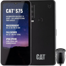 Cat S75 vastupidav 5G nutitelefon satelliidiühendusega (IP68 & IP69K, MIL SPEC 810H, Super Bright 6.58 Inch FHD+ 120Hz ekraan, 2GHz Octa Core protsessor, 5000mAh aku, 6GB/128GB, Android 12) - -