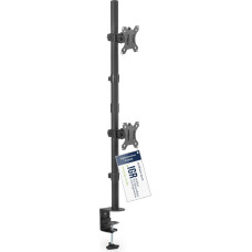 DIGITUS Universal Dual Monitor Mount Vertical Max VESA 100x100 Black (DA90438)
