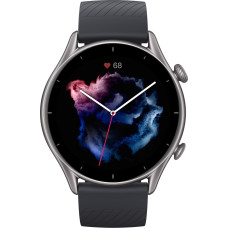 Amazfit Smartwatch GTR 3 46 mm, tervisekontroll, SpO2, tsükli jälgimine, GPS spordikell 150+ spordirežiimiga, 21-päevane aku, Alexa meestele naistele, must, üks suurus.
