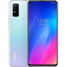 Nutitelefon ilma lepinguta, Doogee N30 mobiiltelefon (4 GB + 128 GB), Android 10, 6,55-tolline HD+ perforeeritud ekraan, dual SIM + spetsiaalne SD-kaart 256 GB, 4500 mAh aku, 16 MP AI, GPS.