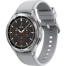 Samsung Galaxy Watch4 Classic, ümmargune Bluetooth Smartwatch, Wear OS, pöörlev lüli, spordikell, spordijälgimisseade, 46 mm, hõbedane (Saksa versioon)