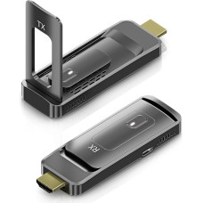 TIMBOOTECH traadita HDMI saatja ja vastuvõtja - kokkupandav 5G traadita HDMI laiendaja, reguleeritav kanal, meedia video / heli / faili voogedastus, sülearvuti, kaamera, kasti monitorile, projektorile, HDTV-le, 165 FT